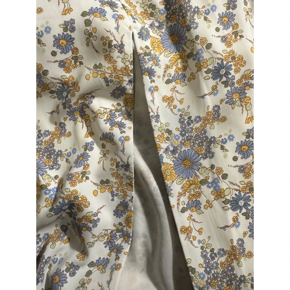 Abercrombie Fitch Floral Maxi Dress NWT Tie Front Womens XLT tall‎ leg slit